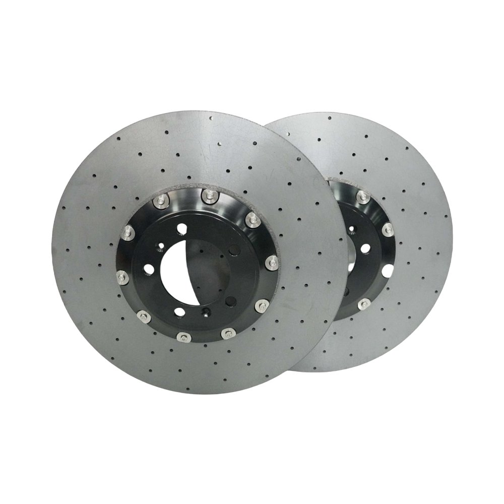Wholesales Carbon Long Fiber Ceramic Customize Front 400mm Rear 380mm Auto Carbon Fiber Brake Disc Rotor forTesla Model S